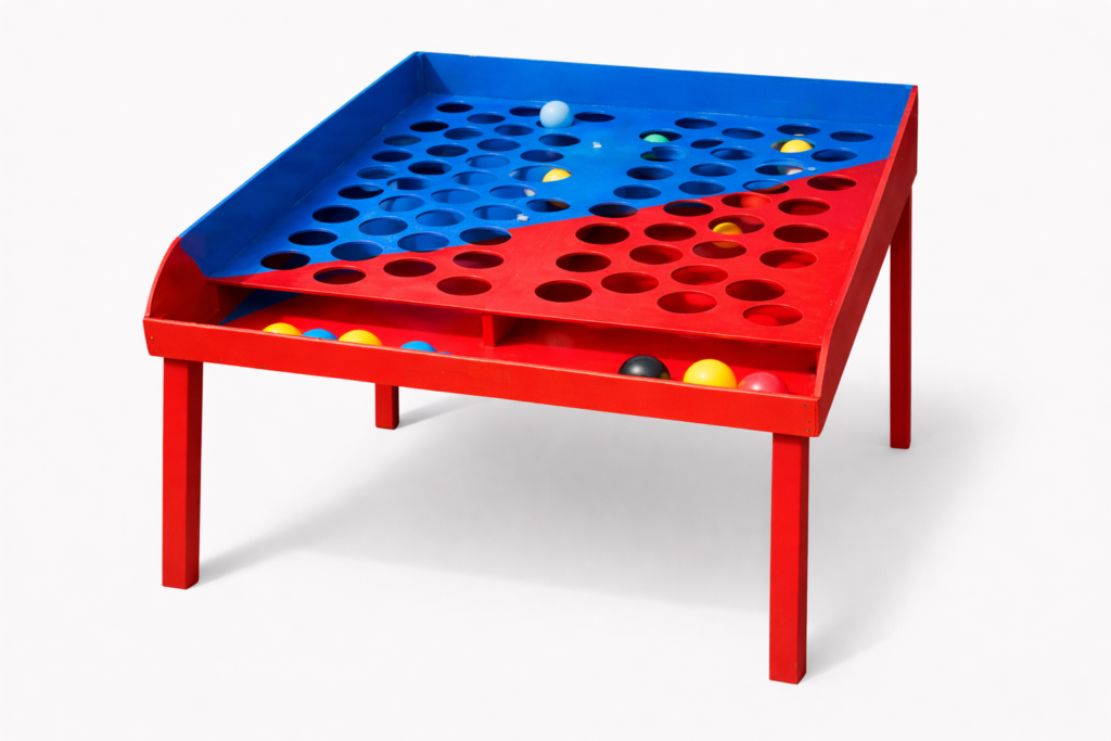 Ball in a hole wooden carnival