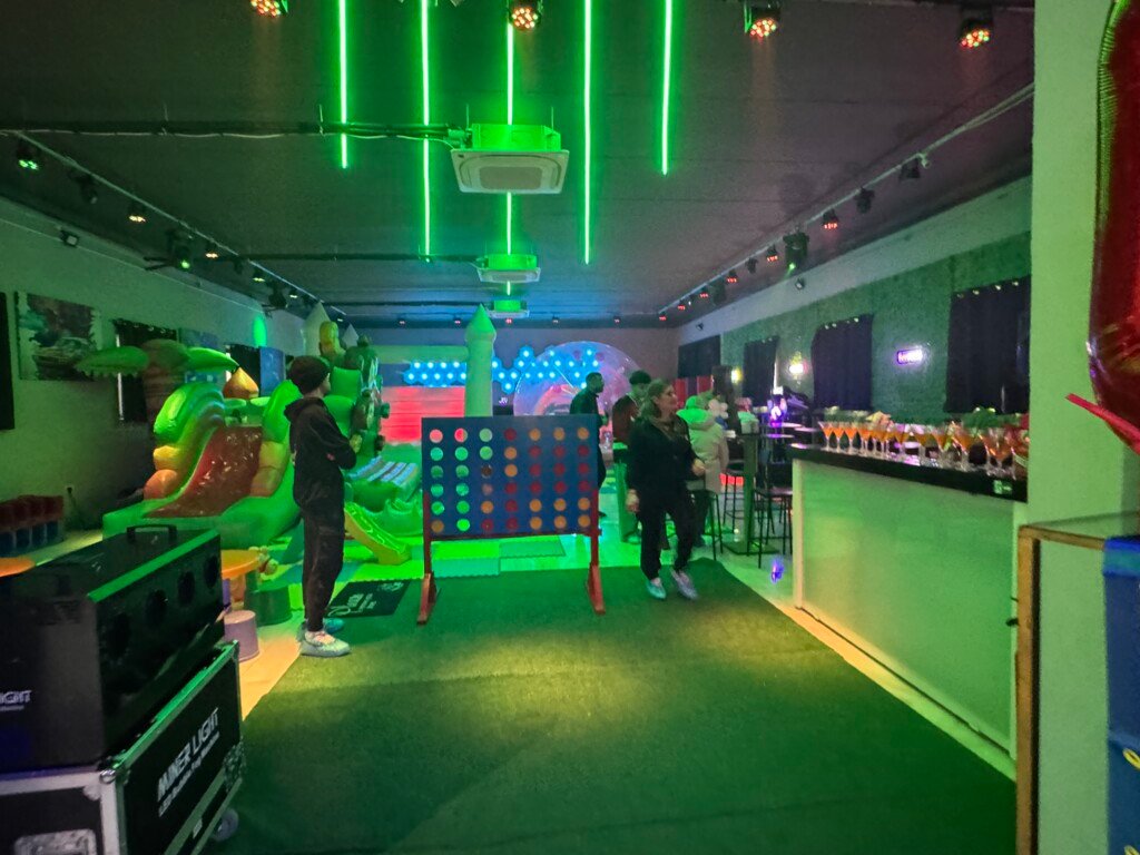 wooden game in main area