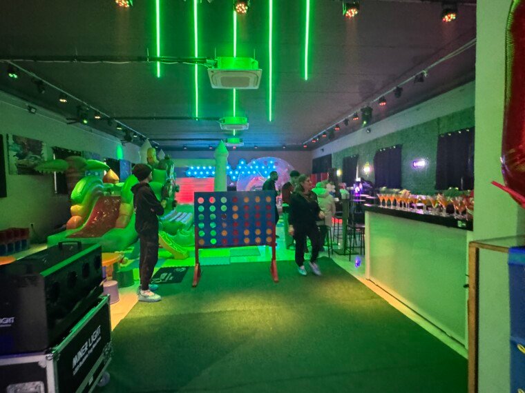 wooden game in main area